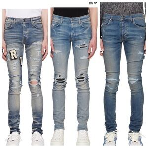 Designer denim jeans